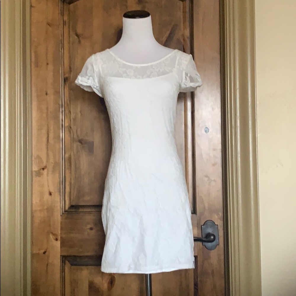 White lace sun dress